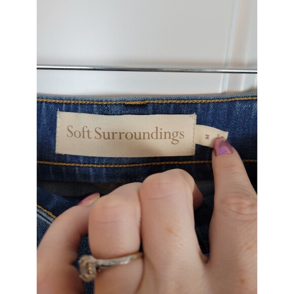 Soft Surroundings Slim Straight Leg Jeans Size M - Picture 3 of 8